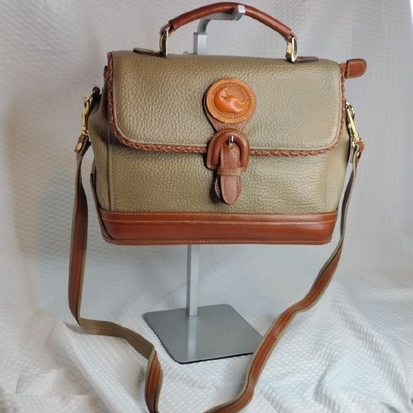 Dooney & Bourke Handbags - Dooney & Bourke Vintage All Weather Pebbled Leather Satchel W Strap